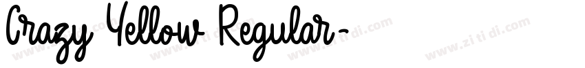 Crazy Yellow Regular字体转换
